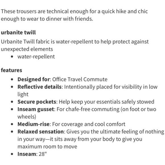 Lululemon City Trek Trouser *28" in Black - Picture 8 of 8